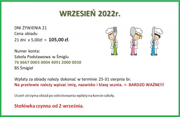 obiady wrzesień 2022