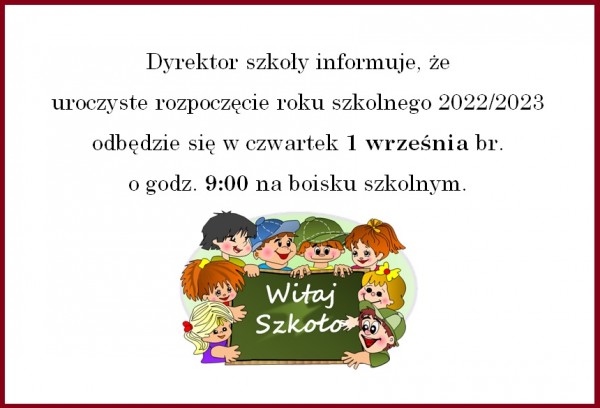 rozpoczęcie roku