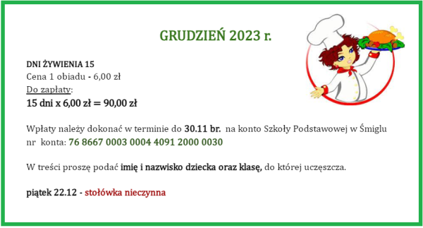 obiady grudzień 2023