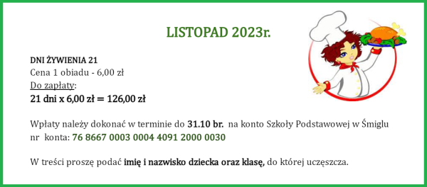 obiady listopad 23