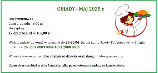 obiady maj 2025